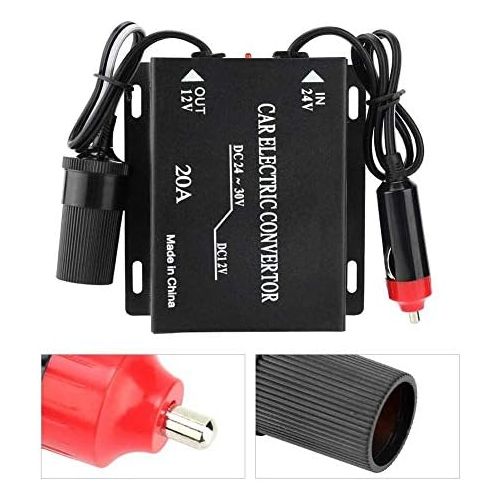  [아마존베스트]-Service-Informationen EBTOOLS 20A Car Power Supply Converter Down Transformer 24V to 12V Cigarette Lighter Type