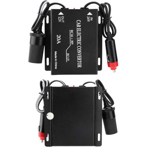  [아마존베스트]-Service-Informationen EBTOOLS 20A Car Power Supply Converter Down Transformer 24V to 12V Cigarette Lighter Type