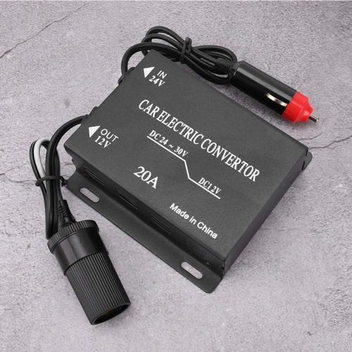  [아마존베스트]-Service-Informationen EBTOOLS 20A Car Power Supply Converter Down Transformer 24V to 12V Cigarette Lighter Type