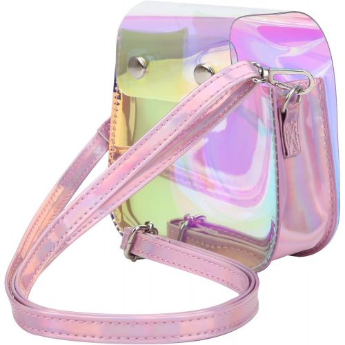  EBTOOLS Camera Storage Case, Mini Cute PVC Transparent Sling Bag, Suitable for Fujifilm Instax Mini 11/9/8 Camera