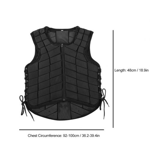  EBTOOLS Horse Riding Equestrian Vest, Black Unisex Guard Vest Protective Body Protector Gear