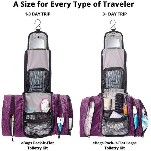  [아마존 핫딜] EBags eBags Pack-it-Flat Hanging Toiletry Kit for Travel