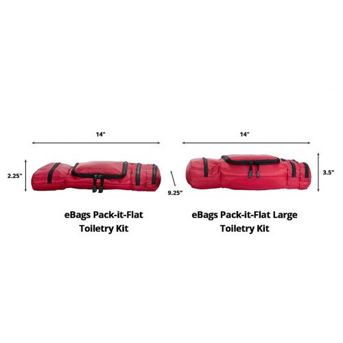  eBags Pack-it-Flat Large Hanging Toiletry Bag and Kit - (Aquamarine)