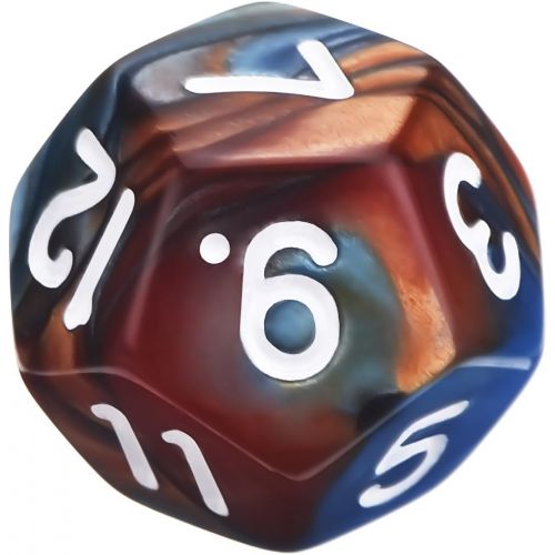  [아마존베스트]EBoot eBoot Polyhedral 7-Die Dice Set for Dungeons and Dragons with Black Pouch (Blue Brown)