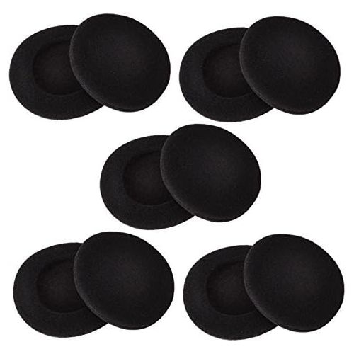  [아마존베스트]EBoot 2 Inch Headphone Pads Ear Pads Foam Cushions for Sony Philips Headphones Black 5 Pairs