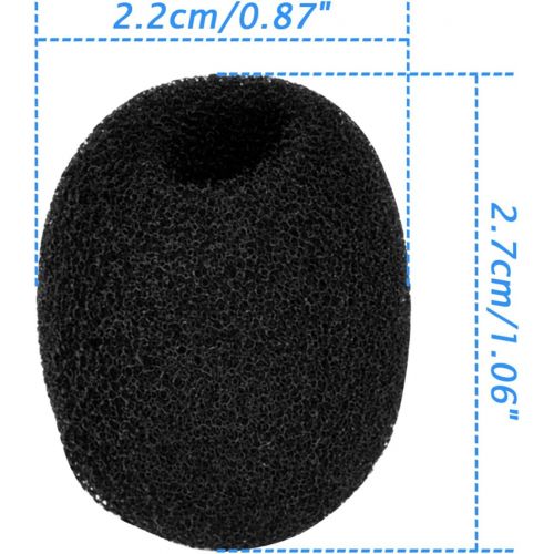  [아마존베스트]EBoot 15 x Lapel Headset Microphone Windscreen Foam Microphone Cover Mini Size
