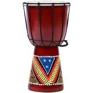 [아마존베스트]EBuddha 30cm Djembe Drum with Hand Painted Design - West African Bongo Drum