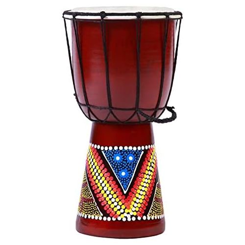  [아마존베스트]EBuddha 30cm Djembe Drum with Hand Painted Design - West African Bongo Drum