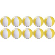 [아마존베스트]EBuyGB eBuyGB Pack of 10 Inflatable Colour Ball - Beach Pool Game, Yellow, 22 cm/9