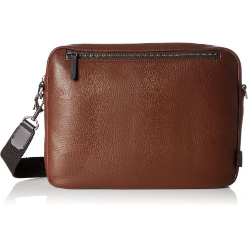  ECCO Mens Eday L Laptop Messenger Bag, Mahogany, One Size