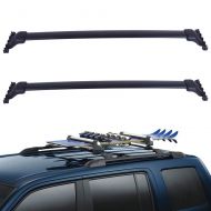 ECCPP Roof Rack Cross Bar Roof Rack Cross Bars Luggage Cargo Carrier Rails Fit for 2009-2015 Honda Pilot 3.5L Aluminum(Black Coated)