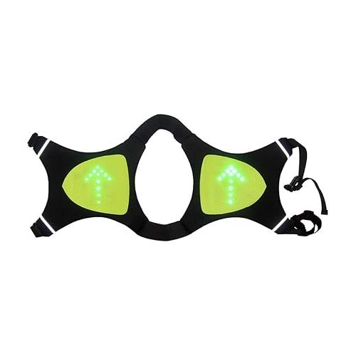  LED Flashing Vest and Cycling Stop Light - Double Visible Front and Rear Jacket - Cordless and Rechargeable - Ideal for Bikes Electric Scooters - Adaptable to Backpack Reflective Running Gear