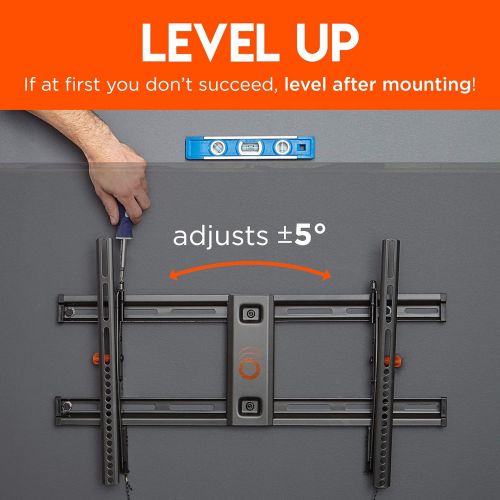  [아마존베스트]ECHOGEAR Tilting TV Wall Mount with Low Profile Design for 40 - 82 TVs - Eliminate Glare with 10º of Smooth Tilt - Slides to Center Between Studs & Can Be Leveled After Install - 2