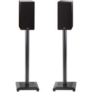 ECHOGEAR Premium Bookshelf Speaker Stand Pair - Heavy Duty MDF Energy-Absorbing Design - Works with Edifier, Sony, Polk, Other Bookshelf Speakers - Includes Cable Management Channe