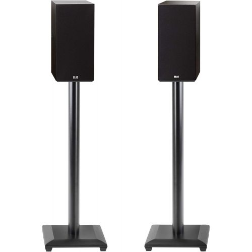  ECHOGEAR Premium Bookshelf Speaker Stand Pair - Heavy Duty MDF Energy-Absorbing Design - Works with Edifier, Sony, Polk, Other Bookshelf Speakers - Includes Cable Management Channe