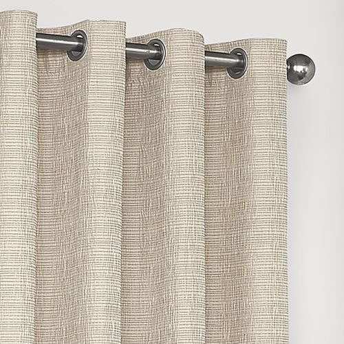  Eclipse 16404052095NAT Trevi Blackout Grommet Window Curtain, 52 x 95, Natural