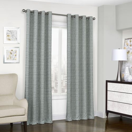  Eclipse 16404052095NAT Trevi Blackout Grommet Window Curtain, 52 x 95, Natural