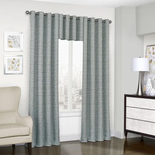  Eclipse 16404052095NAT Trevi Blackout Grommet Window Curtain, 52 x 95, Natural