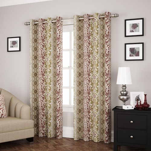  Eclipse 14891052084NEU Shayla 52-Inch by 84-Inch Room Darkening Single Window Curtain Panel, Neutral