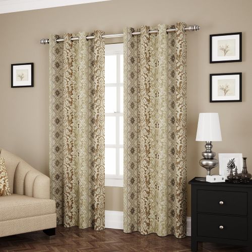  Eclipse 14891052084NEU Shayla 52-Inch by 84-Inch Room Darkening Single Window Curtain Panel, Neutral