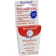 ECO-DENT VeganFloss Premium Dental Floss Cinnamon Eco-Dent 100 Yards Floss