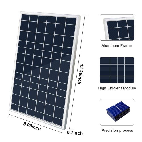  ECO-WORTHY 10W Solar Panel 10 Watt 12 Volt Pv Solar Module,Solar Cell Panel