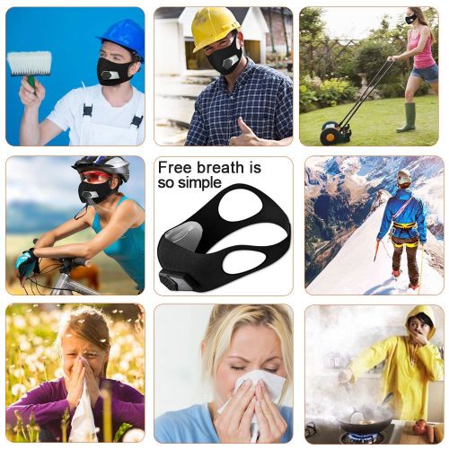  Anti Dust Electric Mask Reusable n95 Respirator for Face Air Purifying, ECOAMOR Washable Safety Masks for Outdoor Sports,Sanding,Gardening,TravelResist Dust,Germs,Allergies,PM2.5,B