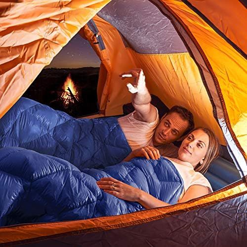  ECOOPRO Down Sleeping Bag, 32 Degree F 800 Fill Power Cold Weather Sleeping Bag - Ultralight Compact Portable Waterproof Camping Sleeping Bag with Compression Sack for Adults, Teen