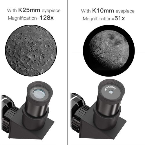  CSSEA 70mm Telescope for Kids and Astronomy Beginners, Travel Scope with Adjustable Tripod & Finder Scope & Two Eyepieces(K25mm & K10mm)-Perfect for Children Educational and Gift (