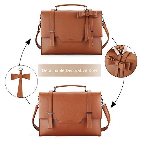  [아마존베스트]ECOSUSI Laptop Messenger Bag Briefcase for Women Satchel Handbags 15.6 inch Laptop Bag Crossbody Purse with Padded Compartment for Office Travel College