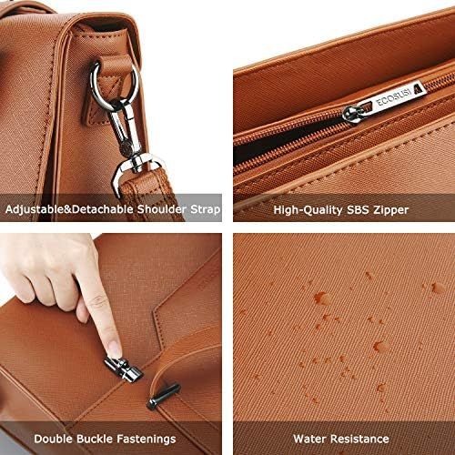  [아마존베스트]ECOSUSI Laptop Messenger Bag Briefcase for Women Satchel Handbags 15.6 inch Laptop Bag Crossbody Purse with Padded Compartment for Office Travel College