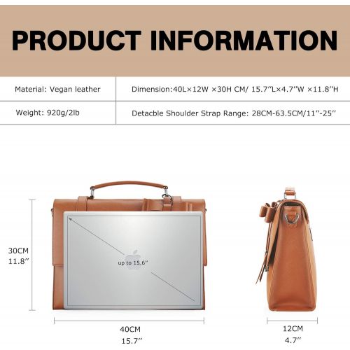  [아마존베스트]ECOSUSI Laptop Messenger Bag Briefcase for Women Satchel Handbags 15.6 inch Laptop Bag Crossbody Purse with Padded Compartment for Office Travel College