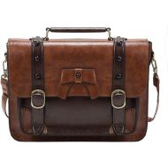 [아마존베스트]ECOSUSI Vintage Crossbody Messenger Bag Satchel Purse Handbag Briefcase for Women & Girl, Coffee