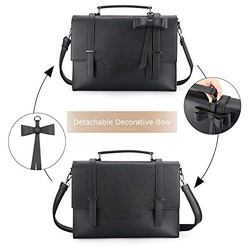  [아마존베스트]ECOSUSI Laptop Messenger Bag Briefcase for Women Satchel Handbags 15.6 inch Laptop Bag Crossbody Purse with Padded Compartment for Office Travel College