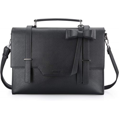  [아마존베스트]ECOSUSI Laptop Messenger Bag Briefcase for Women Satchel Handbags 15.6 inch Laptop Bag Crossbody Purse with Padded Compartment for Office Travel College