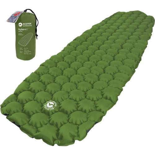  ECOTEK Outdoors Hybern8 Ultralight Inflatable Sleeping Pad with Contoured FlexCell Honeycomb Design - Easy to Inflate, Comfortable, Lightweight, Durable, and Hammock Approved [Ever