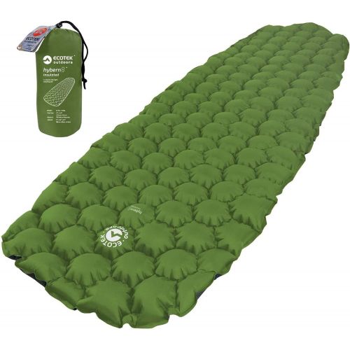  ECOTEK Outdoors Insulated Hybern8 4 Season Ultralight Inflatable Sleeping Pad with Contoured FlexCell Design - Easy, Comfortable, Light, Durable, Hammock Approved - Sub Zero Temp R