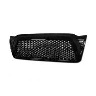 ECOTRIC Autobotusa Glossy Black Finished Dragon Style Mesh Front Hood Bumper Grill Grille Cover 2005-2011 for Toyota Tacoma