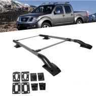ECOTRIC Roof Rack/Rail Crossbar Luggage Carrier Aluminum for 05-17 Nissan Frontier 4Dr