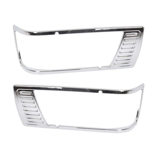  ECOTRIC Chrome Headlight Bezel Pair Left&Right for Peterbilt 377