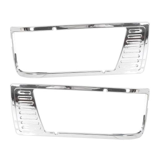  ECOTRIC Chrome Headlight Bezel Pair Left&Right for Peterbilt 377