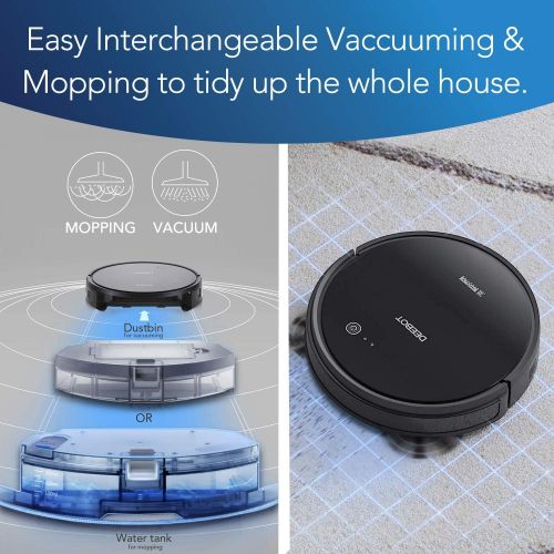  [아마존핫딜][아마존 핫딜] ECOVACS DEEBOT 661 Convertible Vacuuming or Mopping Robotic Vacuum Cleaner with Max Power Suction, Up to 110 min Runtime, Hard Floors & Carpets, App Controls, Self-Charging, Quiet