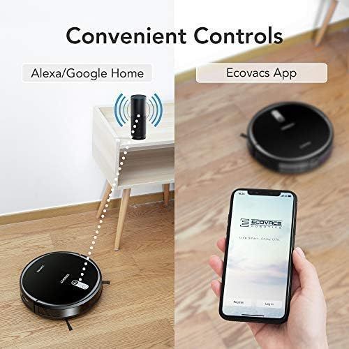  ECOVACS DEEBOT 711 Robot Vacuum Cleaner with Smart Navi 2.0, Systematic Mapping Cleaning, Wi-Fi Connectivity, Ideal for Pet Hair, Carpets, Hard Floor Surfaces, Compatible with Alex