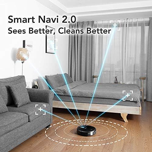  ECOVACS DEEBOT 711 Robot Vacuum Cleaner with Smart Navi 2.0, Systematic Mapping Cleaning, Wi-Fi Connectivity, Ideal for Pet Hair, Carpets, Hard Floor Surfaces, Compatible with Alex