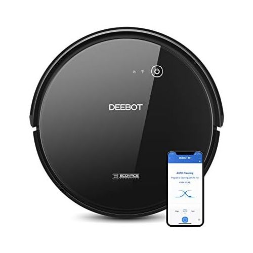  ECOVACS DEEBOT 661 Convertible Vacuuming or Mopping Robotic Vacuum Cleaner with Max Power Suction, Upto 110 Min Runtime, Hard Floors & Carpets, App Controls, Self-Charging, Quiet