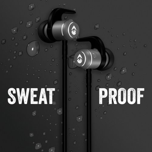  ECOXGEAR Sweat Proof Sport Buds with Microphone & Control & Passive Noise Cancellation - Black