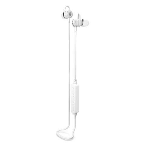  ECOXGEAR Sweat Proof Sport Buds with Microphone & Controls & Noise Cancellation - White