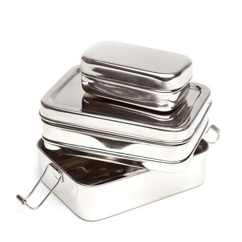  ECOlunchbox Three-in-One Stainless Food Canister & Lunch Box, Regular Size, Perfect for Childrens School Lunch & Snacks