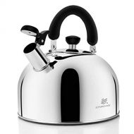 ECPURCHASE Stainless Steel Whistling Tea Kettle Tea Pot, Tea Kettles Stovetop 4.3Qt Large Capacity, Capsule Base Tea Pots for Stove Top (Silver Tone) by Ecpurchase