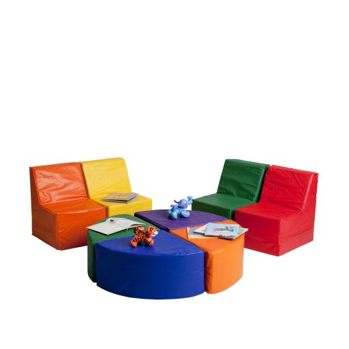  ECR4Kids SoftZone 8-Piece Toddler Sectional